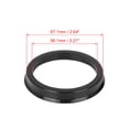thumbnail image 3 of 4uds Plástico 67.1mm a 56.1mm Coche Cubo Céntricos círculos Negro Unique Bargains Cubo Rueda Céntricos Anillos, 3 of 6