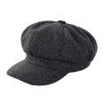 thumbnail image 1 of Gorro de vendedor de periódicos para mujer, mezcla de lana, Retro, Color sólido, moda para niñas, boina con visera de taxista, sombrero para mujer, 1 of 6
