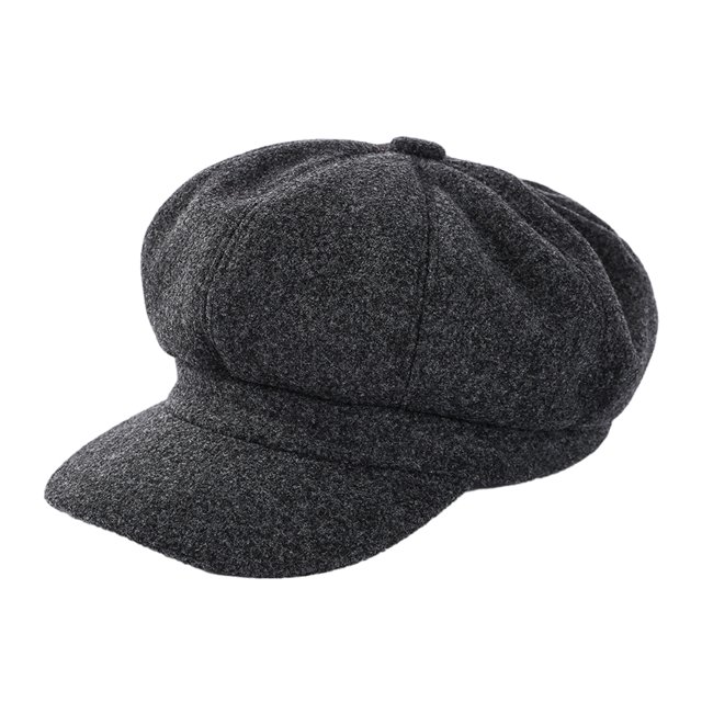Gorro de vendedor de periódicos para mujer, mezcla de lana, Retro, Color sólido, moda para niñas, boina con visera de taxista, sombrero para mujer