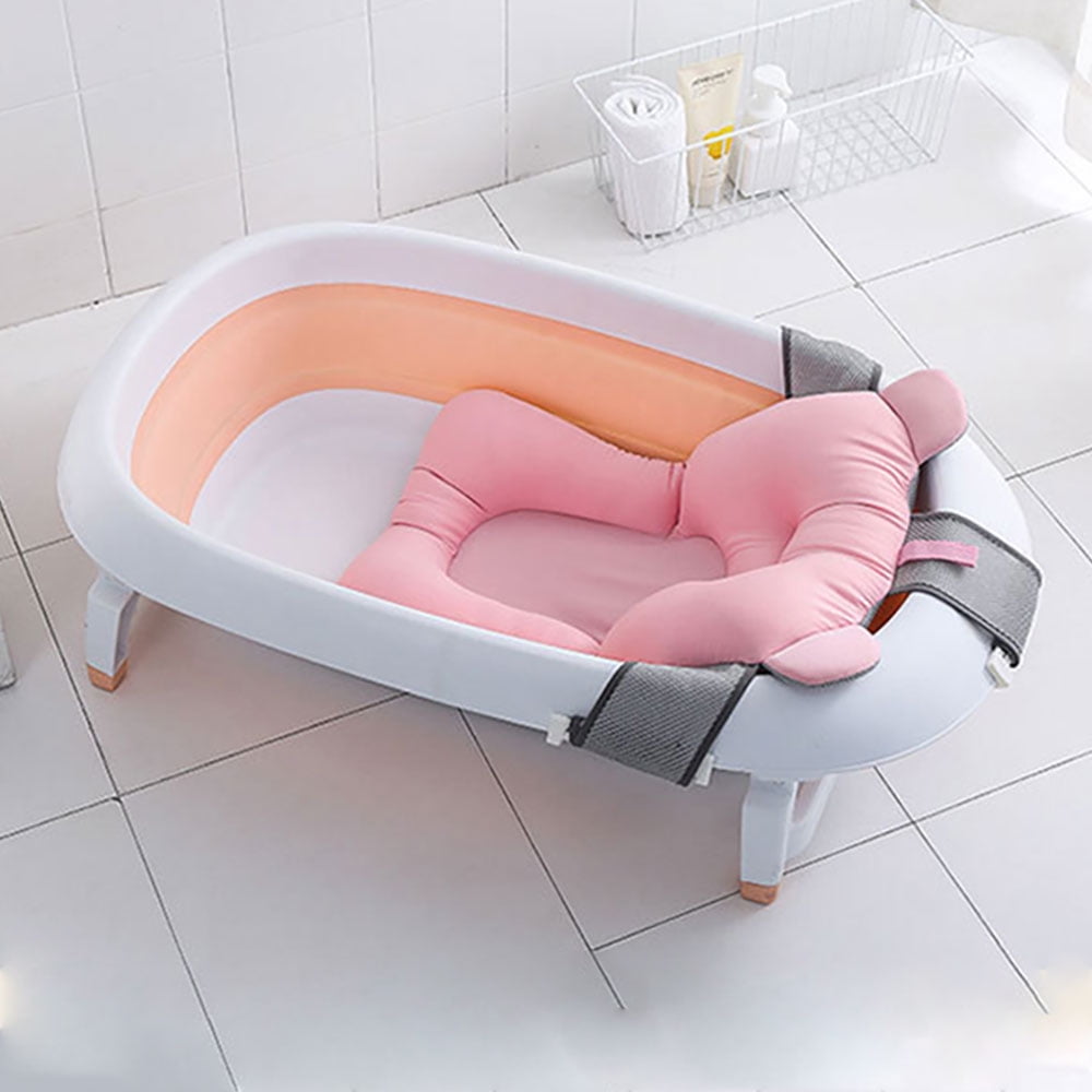 Butory Portable Baby Shower Bed Floating Mat Newborn Bath Anti Slip Cushion Seat Infant Floating Bather Bathtub Pad Non Slip Bathing Bed Walmart Com