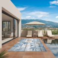 thumbnail image 3 of Blue Coastal Outdoor Rug for Patio/Deck/Porch, Non-Slip Large Area Rug 5 x 7 Ft, Beach Ocean Nautical Seashells Starfish Coral Indoor Outdoor Rugs Washable Area Rugs, Camping Rug Carpet Runner, 3 of 8