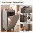 thumbnail image 4 of Poshby 20''W Tilt Out Trash Can Cabinet with Odor Control, Soft-Close Door for Kitchen Bathroom, Gray, 4 of 9