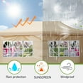 thumbnail image 4 of LEDMOMO Water-Resistant Khaki Canopy Tent with Quick Setup for Parties, 4 of 12