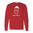 thumbnail image 5 of Gildan Men Merry Christmas Graphic T-shirt, Long Sleeve, Christmas Funny Xmas Printed Red Tee, 2XL, 5 of 5