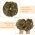 thumbnail image 4 of Pony Tail Hair Extension Bun Big Wave Curls Hairpiece Wrap Chignon Scrunchie Synthetic Hair for Women, 4 of 8
