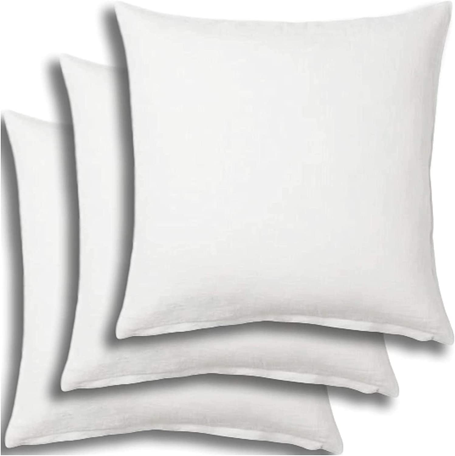 Set of 3 Pillow Insert 30x30 Decorative Throw Pillow Inserts Euro