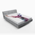 thumbnail image 1 of Ambesonne Pastel Fitted Sheet, Antlers Wild Nature, Queen Size, Pink Lilac, 1 of 2