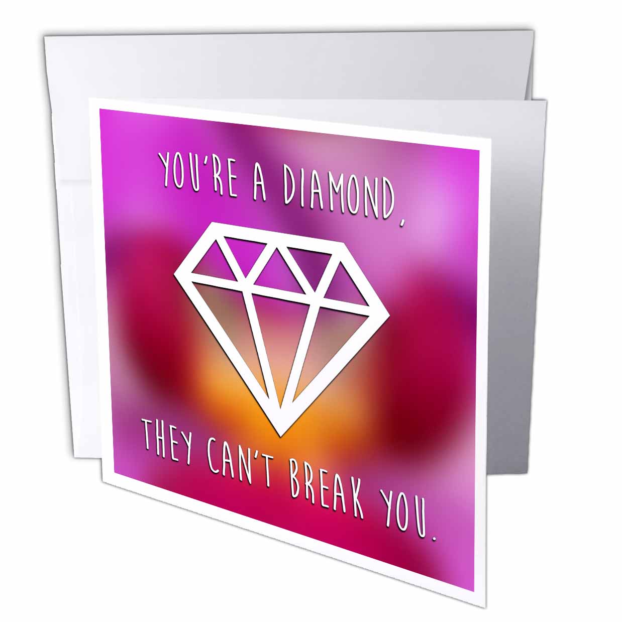 3dRose You are a diamond. They can not break you. Motivational quote