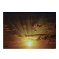 thumbnail image 1 of Clouds Cutting Board, Dramatic Burning Sunset in the Sky Daily Disappearance Twilight Rotation Mystic Picture, Decorative Tempered Glass Cutting and Serving Board, Small Size, Orange, by Ambesonne, 1 of 1