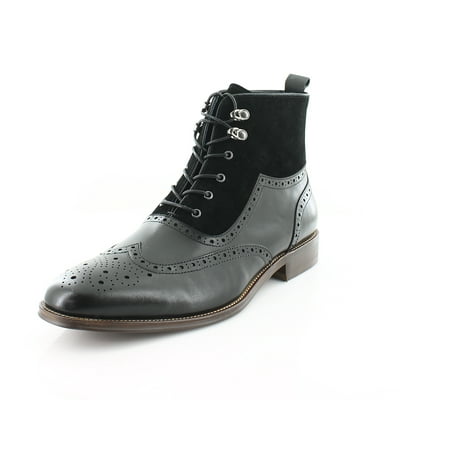 

Mens Stacy Adams Malone Wingtip Lace Up Boot Leather Suede Black 25541-001