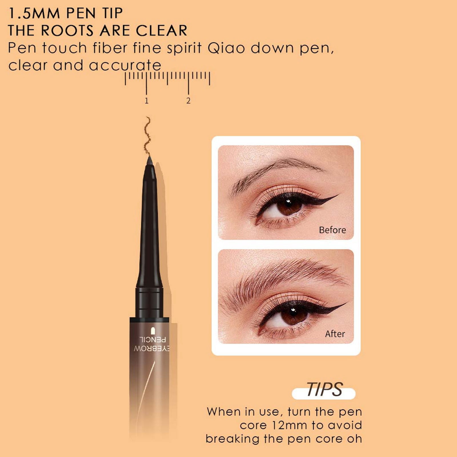 Eye Brow Brush And Pencil Eyebrow Wax Sticks round Brow Gel Tinted Wax for Eyebrows Melt Eyebrow Color for Eyebrow Makeup Dark New Brow Busy Brows Tinted Brow Gel Eyebrow for Women Japan Rose Brow