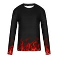 thumbnail image 4 of Tawop Men's T-Shirts Crew Neck Long Sleeve Pullover Graphic Casual Red M, 4 of 5