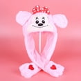 thumbnail image 5 of Plush Bunny Hat Bunny Ears Cute Animal Hat Moving Jumping Hat Rabbit Hat with LED for Womens Girls, 5 of 5