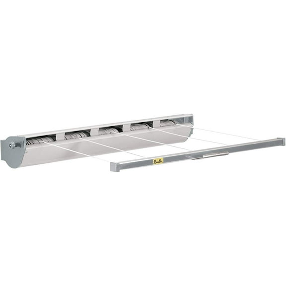 Household Essentials 17145-1 Retractable Clothesline 5-Line Dryer  Indoor or Outdoor Use  Hang Wet or Dry Laundry