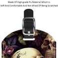 thumbnail image 4 of Square 2Pack PU Leather Skull Cruise Luggage Tag with Privacy Cover and Name ID Tag for Travel Handbags Backpacks Luggage Tags, 4 of 6