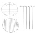 thumbnail image 1 of Hyasfey 2Pcs Air Fryer Rack for Air Fryer Oven Stainless Steel Double Layer Wire Rack with Skewer Multi-purpose Baking Rack for Chicken Fish Vegetables Steam Rack, 1 of 7