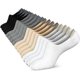 thumbnail image 1 of Calcetines invisibles para mujer, bajos, antideslizantes, planos, línea náutica, 8 pares, 1 of 5