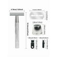 thumbnail image 3 of Waysh Trousse de Rasage Classique, Argent, avec Support et Lames, 3 of 6