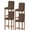 Brown, variant on Dark Brown Rattan Bar Stool Covers Set of 4, Vintage Abstract Wicker Texture Stretch Washable Bar Chair Covers with Backs, Removable Pub Counter Height Chair Cover for Kitchen Dining Room Cafe