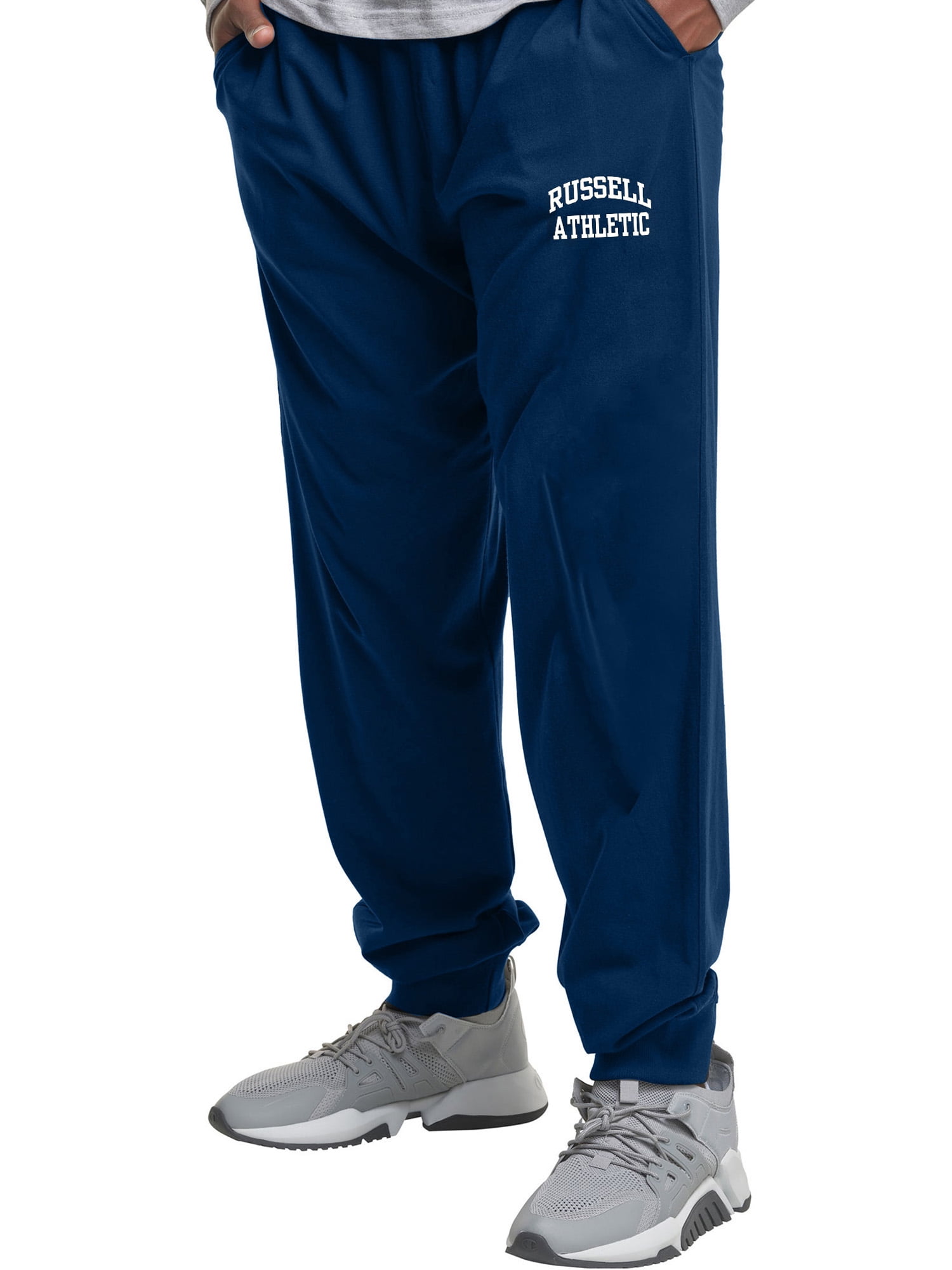 Russell Athletic Pants Team Sports w/drawstring Size Medium Navy Blue NEW 
