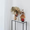 thumbnail image 3 of FSLiving Small Cute Ceramic Pot Brown Pleated Shade Table Lamp Rechargeable Battery Operated by Remote Control Dimmable, Wireless Warm Light, Crimson Mushroom for Living Room, Console, End Table, 3 of 8