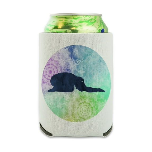 Child's Pose Yoga Can Cooler - Drink Sleeve Hugger Collapsible Insulator - Beverage Insulated Holder
