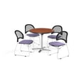 thumbnail image 3 of ofm  cherry 36-inch square flip top break room table with 4 moon chairs - 36, 3 of 5