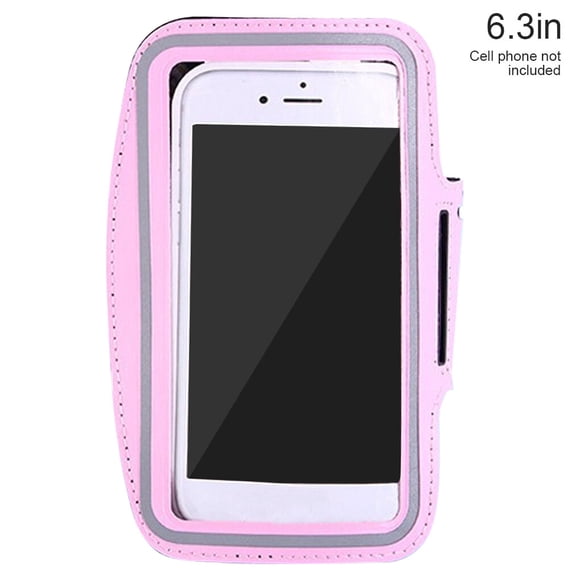 Arm Bag Sport Phone Holder Pouch Fitness Armband Arm Bag Phone Arm Case Sleeve for 6.3 Inches Cellphone, Pink