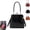 Black, variant on Vintage British Style Handbag, Mini Kiss Lock Retro Bag,Women's PU Leather Handbags