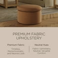thumbnail image 2 of Maven Lane Lyra Contemporary Ottoman in Clay Fabric Upholstery, 2 of 6