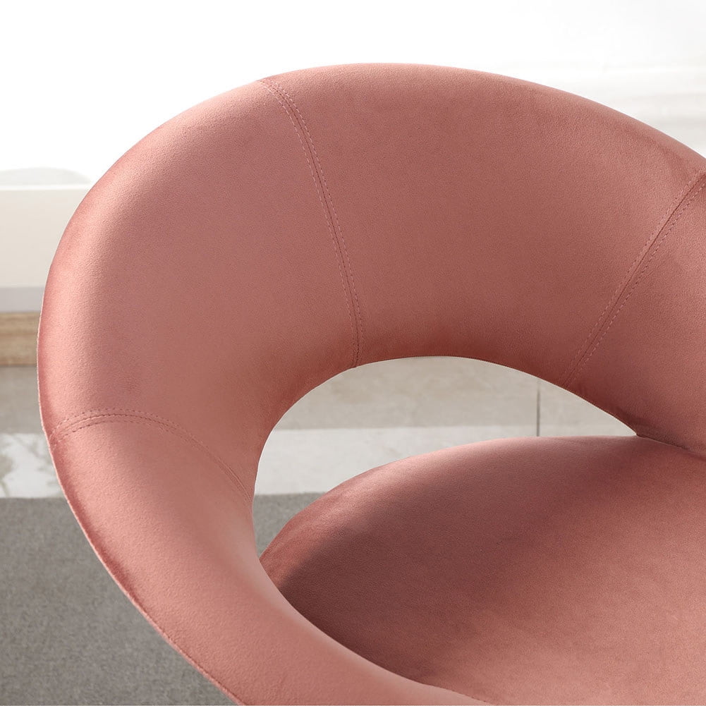 Kepooman Modern Velvet Upholstered Dining Chair, Vanity Chair for Bed Room, Dining Room, 1PCS Set, Pink Kepooman Modern Velvet Upholstered Dining Chair, Vanity Chair for Bed Room, Dining Room, 1PCS Set, Pink