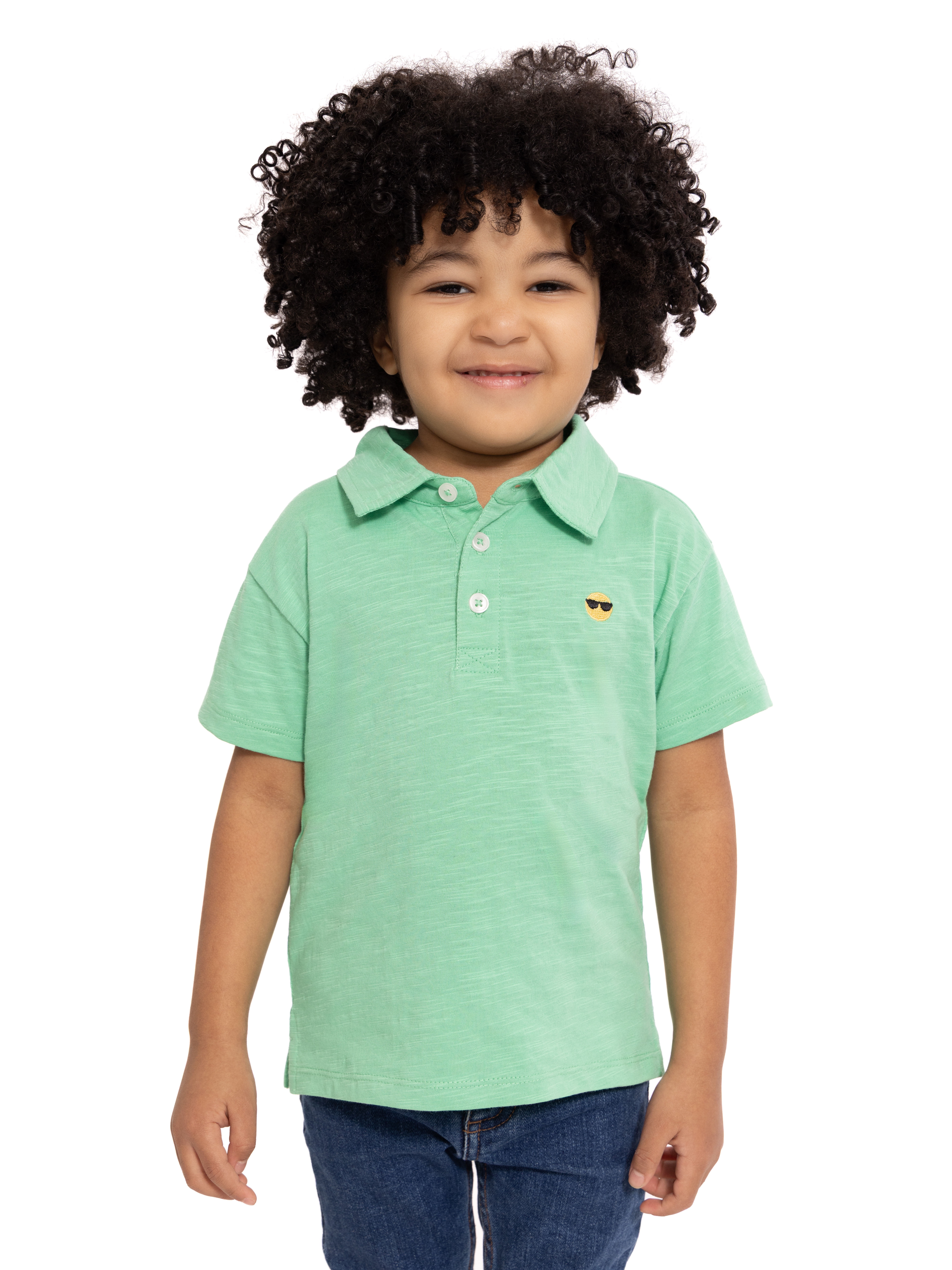Wonder Nation Toddler Boys Cotton Polo Shirt with Short Sleeves, Sizes 12M-5T