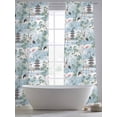thumbnail image 5 of Modern Garden Sheer Curtains 96 Inch Length 2 Panels Set, Vintage Building Leaves Bird Landscape Voile Window Treatment Semi Sheer Long Curtains Drapes for Bedroom/Living Room/Kitchen 52"x96"x2, 5 of 7