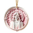 thumbnail image 2 of Christmas Acrylic Pendant Concave Textured Round Pendant Decoration, 2 of 6