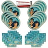 Disney Aladdin Jasmine Genie Birthday Party Supplies Bundle Pack for 16 Guests (Plus Party Planning Checklist by Mikes Super Store)
