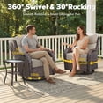 thumbnail image 5 of Bellefurn Outdoor Swivel Rocker Patio Chairs with Side Table,Patio Swivel Chairs Set of 2 Wicker Patio Chairs Patio Furniture Set for Porch Balcony Garden Deck Yard, 5 of 12