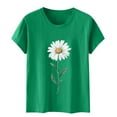 thumbnail image 5 of FamilyThread Women's Versatile Short Sleeve Floral Crew Neck T Shirt Sunflower Graphic Loose Tees Casual Tops, 5 of 5