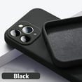 thumbnail image 1 of Soft Luxury Square Official Liquid Silicone Phone Case For iPhone 15 14 13 12 11 Pro Mini Max XR Plus SE 2020 Cover black for iPhone11 pro max, 1 of 6