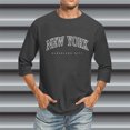 thumbnail image 2 of T-Shirt Homme Manches 3/4 Col Rond Confortable Dégradé Ajusté Gris Foncé m, 2 of 4