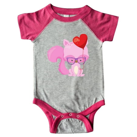

Inktastic Valentine s Day Squirrel Squirrel With Balloon Gift Baby Boy or Baby Girl Bodysuit