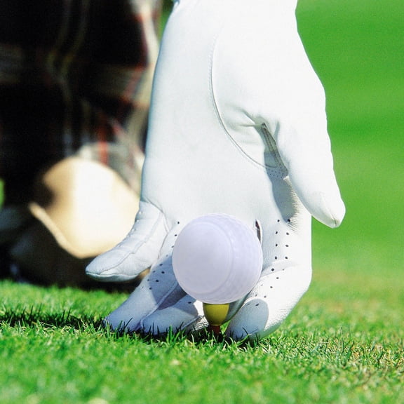 Nicehomfit 2Pcs Professional Indoor Golfing Balls Durable White Synthetic Rubber Practice Accessory
