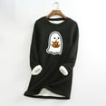 thumbnail image 1 of T-Shirts pour Femmes Style Décontracté d'Hiver Mode sous-Vêtements Chauds en Peluche Manches Longues Col Rond Haut Manches Longues pour Femmes en Liquidation, 1 of 4