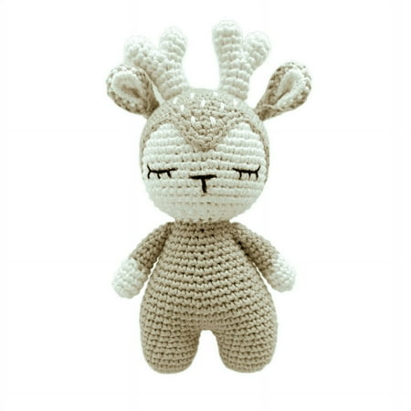 Crochet Handmade Medium Reindeer Amigurumi Toy &ndash; Soft Cozy and Ideal for Gifts and Holiday Decor
