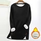 thumbnail image 1 of HongQid Women's Winter Warm Sherpa Lined Fleece Crewneck Sweatshirt Pullover Loungewear Tunic Tops, 1 of 4