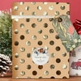 thumbnail image 6 of 118x17in Christmas Kraft Wrapping Paper Roll, Vintage Brown Festive Pattern Gift Wrap, Tear-Resistant Holiday Wrapping Paper for Christmas Hanukkah Gifts & DIY Crafts, 6 of 6