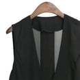 thumbnail image 5 of YM YOUMU Women Chiffon Vest Top V-neck Waistcoat with Pockets Sleeveless Double-breasted Loose Outerwear, 5 of 5