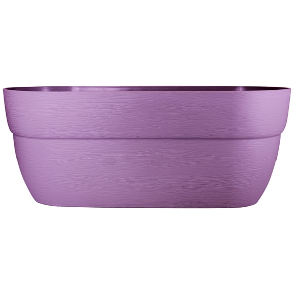 Bloomers Railing Planter with Drainage Holes – 24" Weatherproof Resin Planter - Orchid Purple