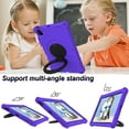 thumbnail image 3 of Kids Friednly Case for iPad Pro 11" 4th 3rd 2nd Gen 2022/2021/2020/2018, EVA Foam Shoulder Strap Shockproof Protective Case with 360 Degree Rotated Handle Bracket Stand Heat Dissipation Cover,Purple, 3 of 7
