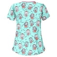 thumbnail image 2 of Uniforme d'Infirmière pour Femmes T-shirt à Manches Courtes Blouse Tee Tops, 2 of 2