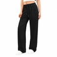 thumbnail image 6 of Sweatpants Womens 2026 Fall Baggy Wide Leg Sweatpant Fleece Lined Straight Leg Sweat Pants 28" 29" Inseam Black XL, 6 of 6